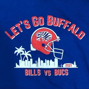 Let's Go Buffalo!! Bills T-Shirt 2XL Blue Bills Bucs 2021 Bills Mafia!!